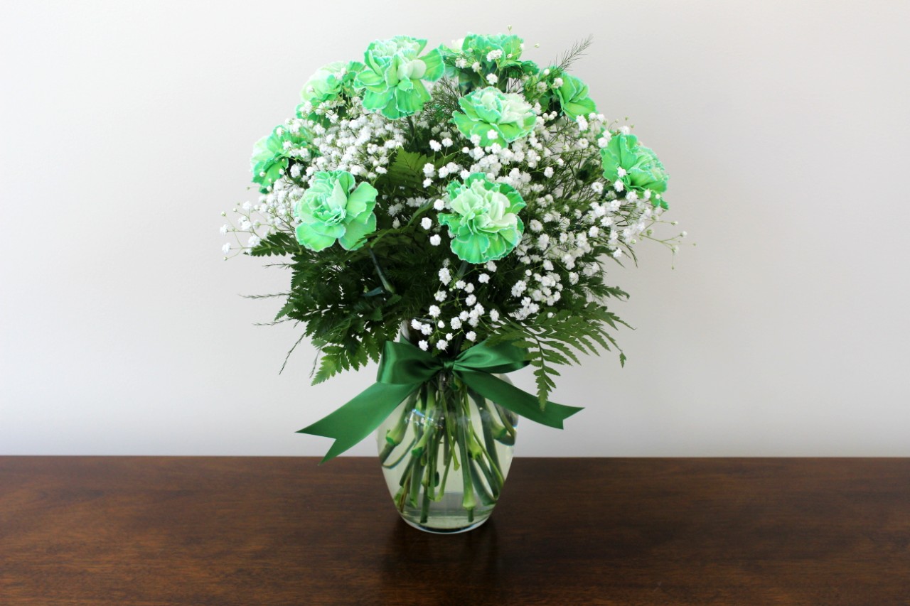 Green Carnations Bouquet
