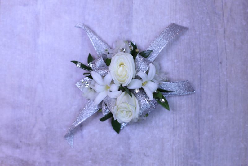 Silver Gem Corsage