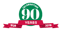 stuldey flower gardens 90 year anniversary logo