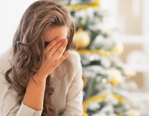 woman holiday stress