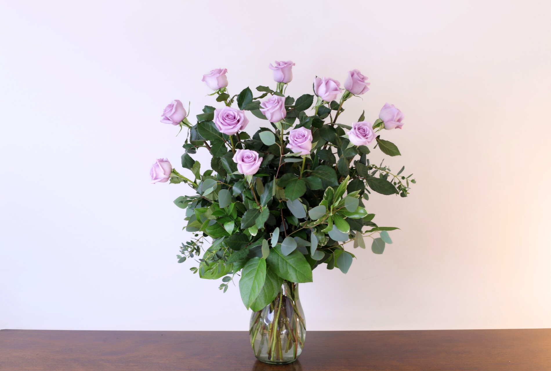 One Dozen Lavender Roses Lush